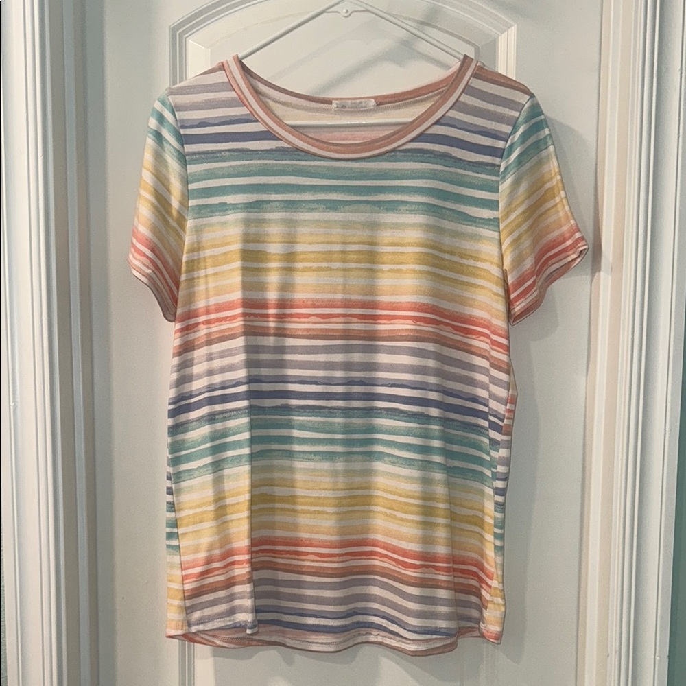 BomBom Pink and Orange Short Sleeve Tee